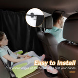 1 x RAW Customer Returns ZATOOTO Privacy Curtains, Suede Window Darkening Sun Shade for Car Front Rear Side Window, Removable Magnetic Camping Curtain, Compatible with Passenger Cars Black  - RRP €23.59