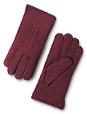 1 x Brand New YISEVEN Women s Classic Lamb Gloves Shearling Thick Winter Gloves Leather Gloves Lined Lambskin Gloves Leather Finger Gloves Women s Gloves Fur Gloves Gifts Wine Red M - RRP €27.6