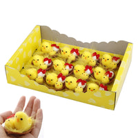 1 x Brand New Fadcaer Pack of 12 Easter Chenille Chicks, Cute Yellow Mini Chicks, Fluffy Easter Chicks Set, Easter Chicks with Eggs and Nests for Easter Hood Egg Hunt Craft Easter Party Decoration Gift Box - RRP €30.0