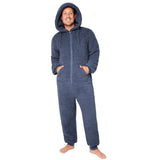 1 x RAW Customer Returns CityComfort Sleepsuits for Men and Teenagers, Fleece Onesie Jumpsuit Men s Warm Cuddly Pajamas Men s Long M-3XL - Gifts for Men Anthracite, 2XL  - RRP €27.89