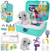 10 x Brand New STAY GENT Role Play Doctor Plush Toy Case for Children, Pet Play Set Backpack Kit with Accessories Veterinary Dog Toy Toys Gifts for Boys Girls 3 to 7 Years - RRP €233.9