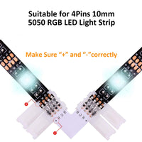 1 x RAW Customer Returns LED strip connector, LED strip extension, LED strip corner connector, LED strip fastening clips, for 10mm 4-pin RGB 5050 LED strip - RRP €10.07