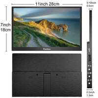 1 x RAW Customer Returns Pisichen Portable Monitor Touchscreen, 11.6 inch HD 1366x768 Portable IPS Screen, 60hz, VESA, built-in speakers, HDMI USB Type C, for Laptop PC MAC Phone - RRP €98.81