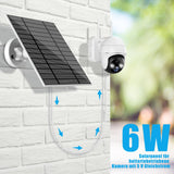 1 x RAW Customer Returns Solar Panel for Security Cameras, 6W USB Solar Panel for Cameras, DC 5V, Camera Solar Panel Charger USB-C, IP65 Waterproof USB Solar Panel Charger for Camera with 360 Adjustable Mount - RRP €23.2