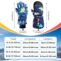 1 x RAW Customer Returns SEYUFN Children s Ski Gloves Waterproof Winter Gloves for Boys Girls Snow Gloves Warm and Breathable Suitable for Winter Outdoor Activities and Sports M 7-9 Years , B-Navy  - RRP €14.11