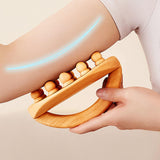 1 x RAW Customer Returns Wooden Body Massage Brush, Handheld Wooden Meridian Massage Brush, Smoothing Beads For Muscle Relaxation for Meridian Guasha Massager - RRP €22.8