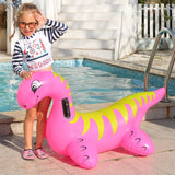 10 x Brand New Inflatable Dinosaur Swimming Pool Toy Ride-On Inflatable Swimming Pool Beach Float Summer Water Fun Raft for Kids and Adults Pink  - RRP €200.0