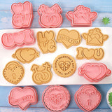 1 x RAW Customer Returns Valentine s Day Cookie Cutter Set - 8 Pieces Plastic Valentine s Day Cookie Cutter Set - 3D Valentine s Day Cookie Cutter Stamp. - RRP €11.98