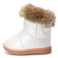 1 x RAW Customer Returns KVbabby Children s Snow Boots Winter Ankle Boots Warm Snow Boots Suede Anti-Slip Shoes Work Boots, White, 25 EU manufacturer 26 - RRP €28.43