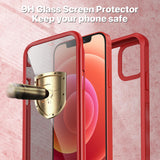 1 x RAW Customer Returns CENHUFO Privacy Case for iPhone 12 iPhone 12 Pro, 360 Degree Cell Phone Case Protective Case with Built-in Privacy Tempered Glass Screen Protector Shockproof Armored Case Anti Spy Full Cover Outdoor Case - Red - RRP €18.47