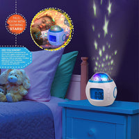 1 x RAW Customer Returns HSDSH Children s Alarm Clock Digital Children s Projector Clock with Calendar Thermometer, Snooze Alarm Function, 7 Types of Starry Sky Projector Color Modes with 10 Melodies for Children Boys Girls White - RRP €17.14