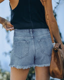 1 x RAW Customer Returns ANCAPELION Women s Denim Shorts Ripped Jeans Shorts Mid Waist Frayed Hem Hot Pants Used Look Shorts for Summer A-Dark Blue M - RRP €31.99