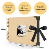 8 x Brand New Nacial DIY Scrapbook Photo Album, 21x29cm A4 Photo Album 40 Sheets 80 Pages, Memory Photo Book Kit with 10 Metallic Pens and 8 Sticker Sheets for Wedding, Travel, Birthdays - RRP €153.2