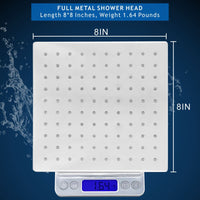 1 x RAW Customer Returns ALL METAL Rain Shower Head, Voolan Thickened High Flow 20cm Rainfall Shower for Water Pressure, Relaxed Shower Experience Even at Low Water Pressure Chrome  - RRP €24.0