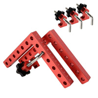 1 x RAW Customer Returns 90 Degree Positioning Angle Right Angle Clamp Aluminum Alloy Woodworking Carpenter Corner Clamp Square Tool for Picture Frames Cabinets or Drawers 14cm 5.5inch Red - RRP €30.98