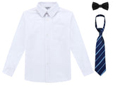 1 x RAW Customer Returns Bienzoe Boy School Uniform Long Sleeve Oxford Shirt Pack White 6 - RRP €24.94