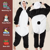 1 x RAW Customer Returns LATH.PIN Panda Tracksuit Pajamas Unisex Adult Animal Onesie Cosplay Halloween Carnival Costume Women Pajamas Animal Costume Winter - RRP €32.26