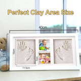 1 x RAW Customer Returns TENQUAN Baby Handprint and Footprint Set, Plaster Cast Baby Hand and Foot Handprint Set Footprint Impression Set Gifts Picture Frame Gift Birth for Newborn Baby Belly Decoration Decoration - RRP €33.7