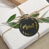 10 x Brand New Merci Gift Tags Black  - RRP €204.0