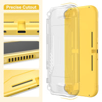 1 x RAW Customer Returns Switch Lite Case - innoAura 17 in 1 Switch Lite Accessories with Switch Lite Bag, Switch Games Storage, Switch Screen Protector for Switch Lite, Switch Stand, Switch Joystick Caps Yellow  - RRP €23.99