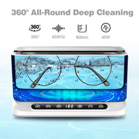 1 x RAW Customer Returns SWAREY 2023 New Ultrasonic Cleaner 800ml Ultrasonic Cleaning Machine with Baskets and 4 Cleaning Modes 45000Hz Professional Ultrasonic Devices for Dentures Jewelry Glasses Watches Coins Tool - RRP €55.99