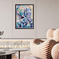 1 x RAW Customer Returns shixpiov Elephant Diamond Painting Pictures Adults, 5d Diamond Painting Accessories, Colorful Round Drill Sets for Beginners, Perfect Gifts for Living Room Office and Bedroom Wall Decoration 30 x 40 cm  - RRP €10.07