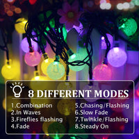 1 x RAW Customer Returns Solar fairy lights outdoor 11M 60 LED fairy lights outdoor 8 modes IP65 waterproof Christmas decoration outdoor solar lights lanterns for balcony terraces garden trees Christmas party decoration colorful  - RRP €14.63