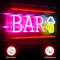 1 x RAW Customer Returns SIGNSHIP Bar Neon Sign Beer Neon Sign LED Neon Light USB Letter Bar Neon Light Sign for Bar Wall Decor Light Sign for Hotel Pub Cafe Birthday Party Man Cave - RRP €38.14