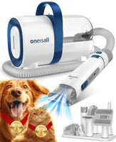 1 x RAW Customer Returns oneisall dog clipper with vacuum cleaner, super suction power with 12000 Pa sucks up 99.99 of animal hair, quiet clipper dog cat dog hair clipper with 7 grooming tools - RRP €115.99