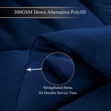 1 x RAW Customer Returns TOPLUXE Duvet 200x200, 300gsm Microfiber Quilt, 4 Seasons Duvet 200x200cm, Dark Blue  - RRP €46.13