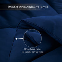 1 x RAW Customer Returns TOPLUXE Duvet 220x240, 300gsm Microfiber Quilt, 4 Seasons Duvet 220x240cm, Dark Blue  - RRP €50.41