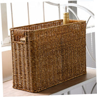 1 x RAW Customer Returns Yardenfun Newspaper Basket For Magazines Rectangular Storage Basket Toy Bin Storage Container For Clothes Wicker Wastepaper Basket Food Serving Basket Rattan Storage Basket - RRP €35.39