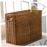 1 x RAW Customer Returns Yardenfun Newspaper Basket For Magazines Rectangular Storage Basket Toy Bin Storage Container For Clothes Wicker Wastepaper Basket Food Serving Basket Rattan Storage Basket - RRP €35.39