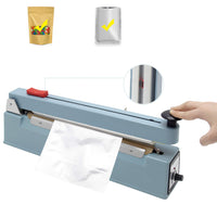 1 x RAW Customer Returns Hanchen Heat Sealer with Cutter 300mm 11.8 inch Heat Sealing Machine Impulse Heat Sealer 400W for Nonwoven Mylar Bag Kraft Paper Bag Heat Sealing Material 220V - RRP €169.0