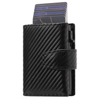 1 x RAW Customer Returns SENDEFN card holder with coin pocket Men s wallet RFID protection Genuine leather wallet Mini wallet men slim wallet Pop-up card holder Aluminum clip - RRP €32.99