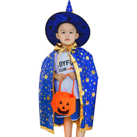 1 x Brand New baotongle Halloween Costume Witch Wizard Cloak with Hat Pumpkin Bag for Cosplay Party Red  - RRP €7.04