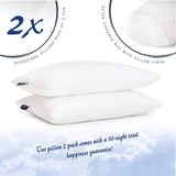 1 x RAW Customer Returns Fabsy Sleeping Pillow Set of 2 - Luxury Soft Cooling Pillow - Breathable Polyester Ball Microfiber Filling - Machine Washable - Height Adjustable Sleeping Pillow White, 50x70 cm  - RRP €36.97