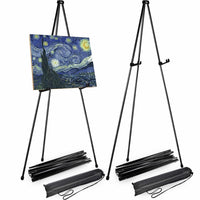 1 x RAW Customer Returns SENENQU 2 Pack Display Easel Adjustable, 160 cm Foldable Easel Poster Metal, Easel Stand for Wedding Sign, Presentations, Posters, Art Displays - RRP €37.3