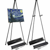 1 x RAW Customer Returns SENENQU 2 Pack Display Easel Adjustable, 160 cm Foldable Easel Poster Metal, Easel Stand for Wedding Sign, Presentations, Posters, Art Displays - RRP €38.99