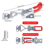 1 x RAW Customer Returns Gtwinsone 10 pieces tension lock rust-proof box lock adjustable lever lock metal galvanized latch button toggle latch heavy load 100 kg with screws for boxes cabinet silver  - RRP €15.44