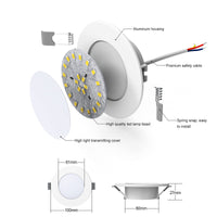 1 x RAW Customer Returns CAR WORK BOX LED recessed lights 6W, spot ceiling light 230V, ultra flat 25mm, 65mm hole, cool white 6000K, set of 6 - RRP €29.5