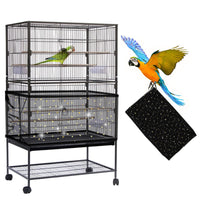 1 x RAW Customer Returns Mngren Adjustable Bird Cage Cover, Extra Large Bird Cage Seed Catcher, Parrot Drawstring Bird Feeder Small Animal Net, Cover Skirt Guard for Round Square Cages - RRP €15.11