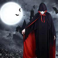 18 x Brand New YAWMLYE Carnival Children s Vampire Cape Costume - Carnival Costumes Black Red Double-Sided Cape with Hood Wizard Children s Costume 120 cm long  - RRP €142.38