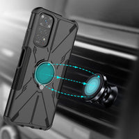 1 x RAW Customer Returns LiuShan Compatible with Redmi Note 11 Case, TPU Shockproof Cover with 360 Rotating Ring Kickstand, Heavy Duty Armor Bumper Protective Shell for Xiaomi Redmi Note 11S Smartphone, Black - RRP €12.99