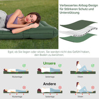 1 x RAW Customer Returns HAUSPROFI sleeping mat for 2 people, 194x137cm improved self-inflating sleeping mat, outdoor sleeping mat, camping sleeping mat, inflatable sleeping mat, camping sleeping mat with foot pump and pillow for 2 people - RRP €59.99