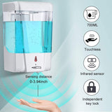 1 x RAW Customer Returns NICEME Automatic disinfectant dispenser, 700 ml soap dispenser, automatic wall mounting, disinfectant dispenser with infrared sensor for bathroom, kitchen, hotel - RRP €22.5