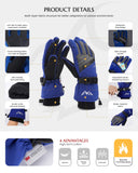 24 x Brand New Caracaleap Ski Gloves Men Women Snow Gloves Windproof Winter Waterproof Blue M - RRP €483.84