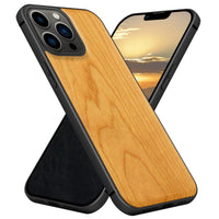 1 x Brand New Carveit Magnetic Case for iPhone 13 Pro Max Case Elegant Cherry Wood Soft TPU Bumper Shockproof Phone Case Compatible with 13 Pro Max Magsafe Case Wooden Cover Natural Wood Grain  - RRP €33.99