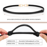 1 x RAW Customer Returns XZQTIVE Women Skinny Leather Belt Adjustable Thin Waist Belt Fashion Buckle Belt for Dress, Black red - RRP €13.1