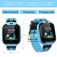 1 x RAW Customer Returns clleylise children s smartwatch, smartwatch children with GPS and telephone, smart watch children, smartwatch outdoor, smartwatch kids, children s telephone watch, watch children s smartwatch blue blue  - RRP €27.22